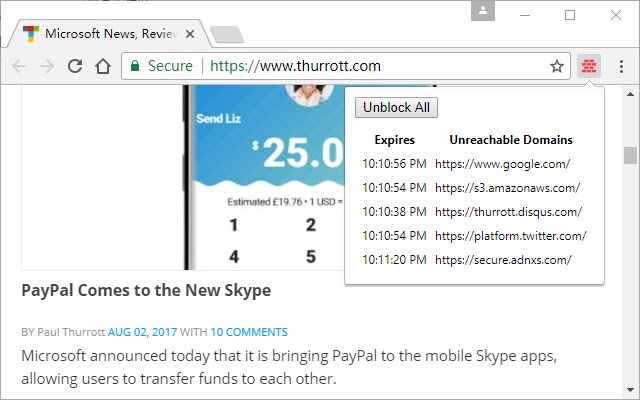 Block Unreachable Scripts from Chrome web store to be run with OffiDocs Chromium online